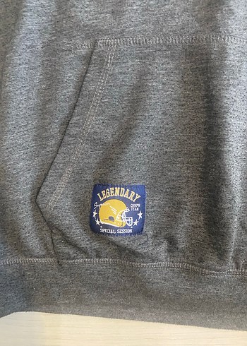 Erkek Kapüşonlu Fermuarlı Gri Sweatshirt - Görsel 5