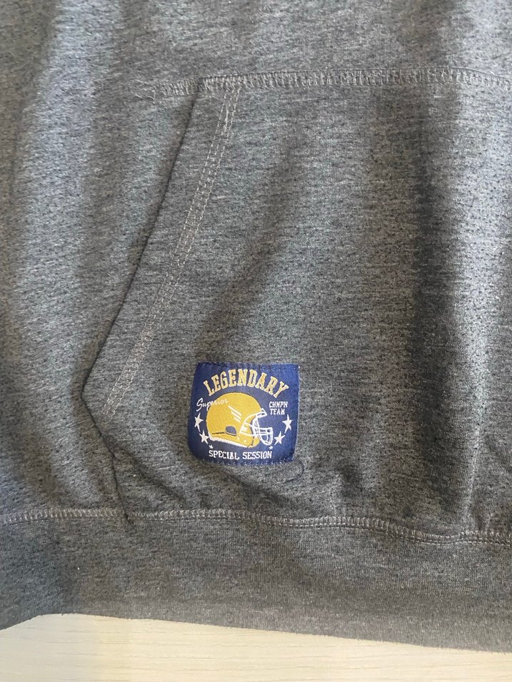 Erkek Kapüşonlu Fermuarlı Gri Sweatshirt - Görsel 5