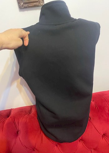 Polo Siyah Fermuarlı Erkek Dik Yaka Yelek - Görsel 5