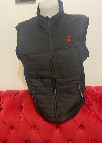 Polo Siyah Fermuarlı Erkek Dik Yaka Yelek - Görsel 2