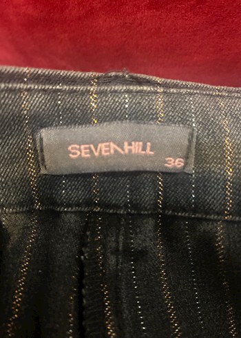 Düğmelisevenhill simli çizgili  gri renkte kanvas Pantolon - Görsel 4