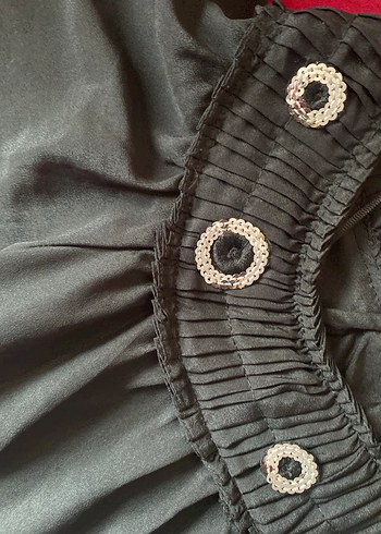 Koton marka İş Kadınları İçin Siyah Nakışlı Gömlek - Görsel 5