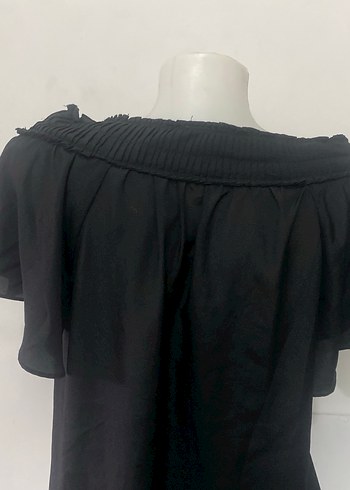 Koton marka İş Kadınları İçin Siyah Nakışlı Gömlek - Görsel 8