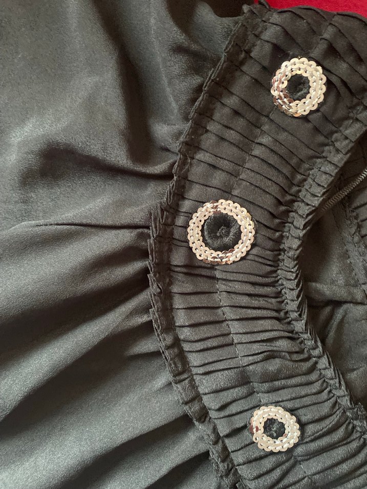 Koton marka İş Kadınları İçin Siyah Nakışlı Gömlek - Görsel 5