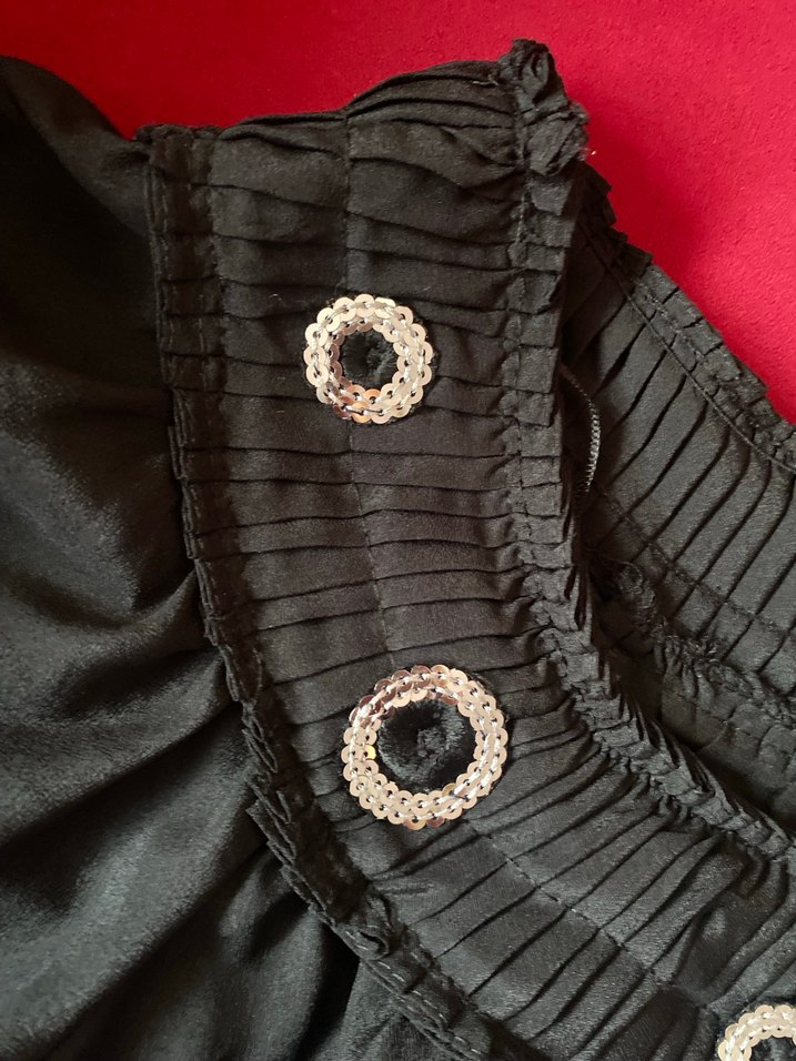 Koton marka İş Kadınları İçin Siyah Nakışlı Gömlek - Görsel 4