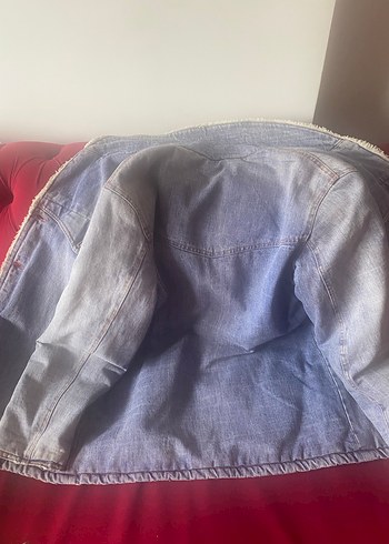 Defacto marka Düğmeli erkek Midi Denim Ceket - Görsel 5