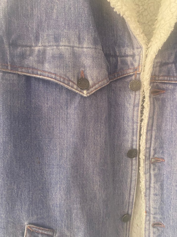 Defacto marka Düğmeli erkek Midi Denim Ceket - Görsel 3