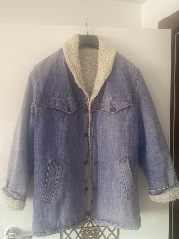 Defacto marka Düğmeli erkek Midi Denim Ceket - Görsel 2