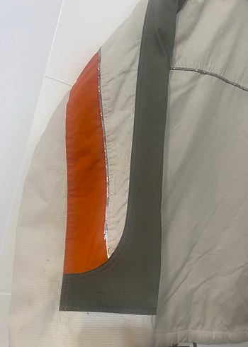 Erkek Beyaz Biker Stil Kayak Montu - Görsel 5