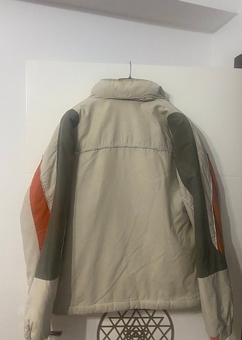 Erkek Beyaz Biker Stil Kayak Montu - Görsel 3