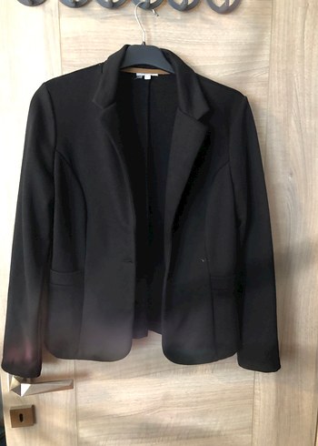 Siyah Düğmeli Kadın Blazer Ceket