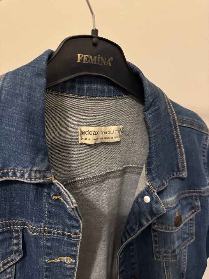 Kısa kot ceket - Görsel 2