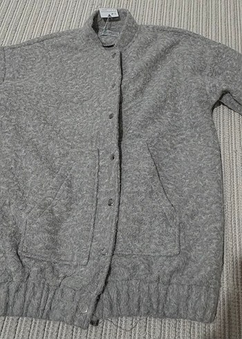 Gri kaşe mont - Görsel 8