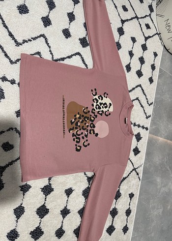 Koyu Pembe Tüy Detaylı Desenli Bebek Kız Takımı - Görsel 2