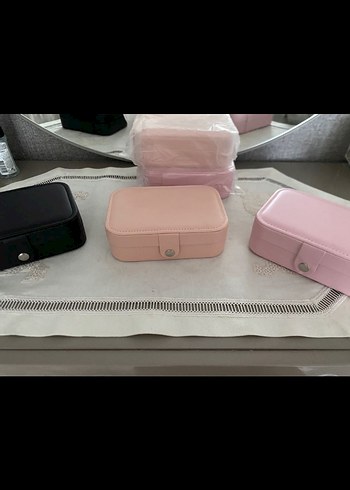 Pastel Pembe Makyaj takı Kutusu Organizer