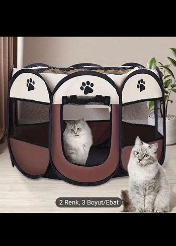 Kahverengi Katlanabilir Kedi Oyun Alanı