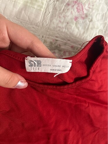 xs Beden Stradivarius kırmızı uzun kollu crop