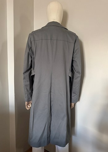 Gri Zara Uzun Erkek Trençkot - Görsel 3