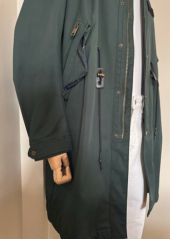 Zara Yeşil Trençkot - Görsel 7