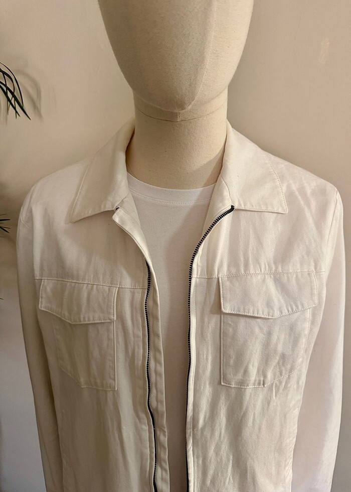 MANGO KETEN CEKET - Görsel 3