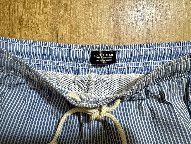 ZARA MAVİ ÇİZGİLİ DENİZ ŞORTU - Görsel 5