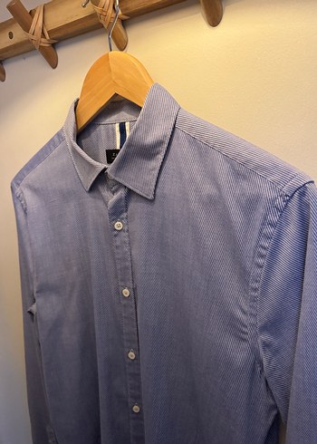 ZARA, Mavi Uzun Kollu, Slim Fit Gömlek - Görsel 2