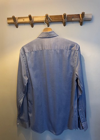 ZARA, Mavi Uzun Kollu, Slim Fit Gömlek - Görsel 4