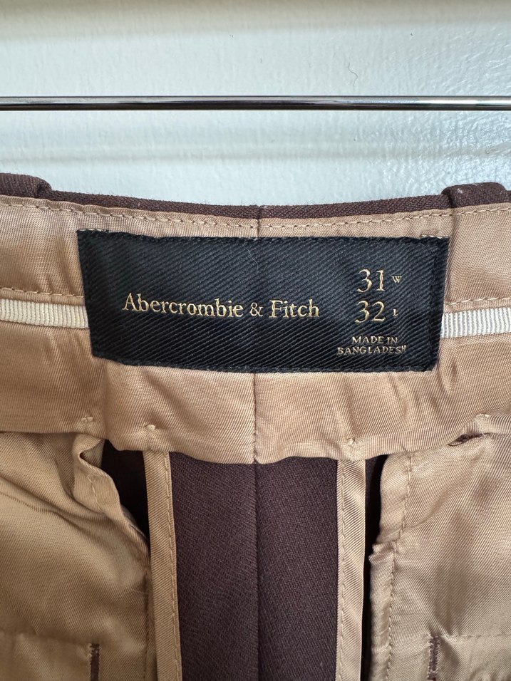 ABERCROMBIE, Kahverengi Regular Fit Kumaş Pantolon - Görsel 4