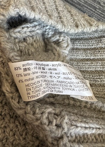 ZARA, Gri Örgü Salaş Kazak - Görsel 8