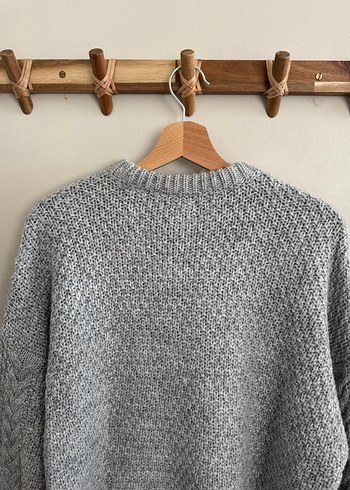 ZARA, Gri Örgü Salaş Kazak - Görsel 6