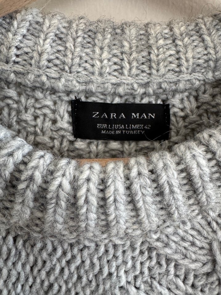 ZARA, Gri Örgü Salaş Kazak - Görsel 2