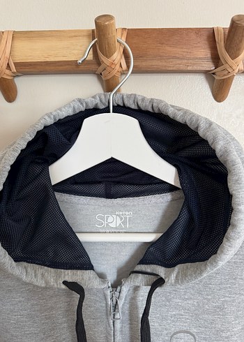 KOTON, Gri Kapüşonlu Sweatshirt - Görsel 4