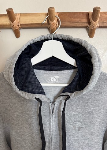 KOTON, Gri Kapüşonlu Sweatshirt - Görsel 2