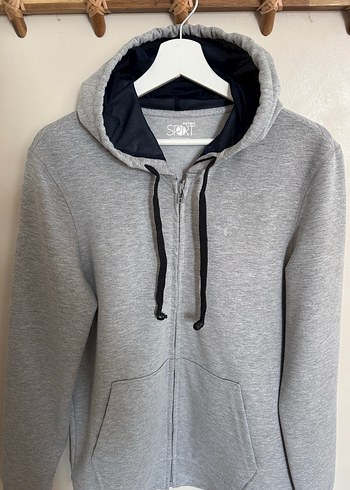 KOTON, Gri Kapüşonlu Sweatshirt - Görsel 3