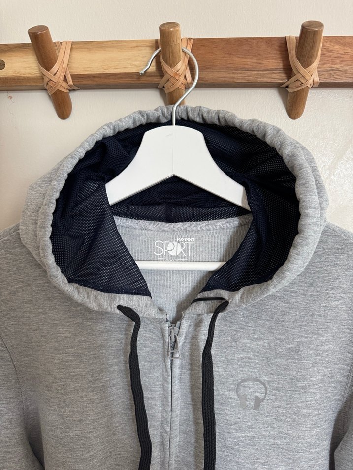 KOTON, Gri Kapüşonlu Sweatshirt - Görsel 2