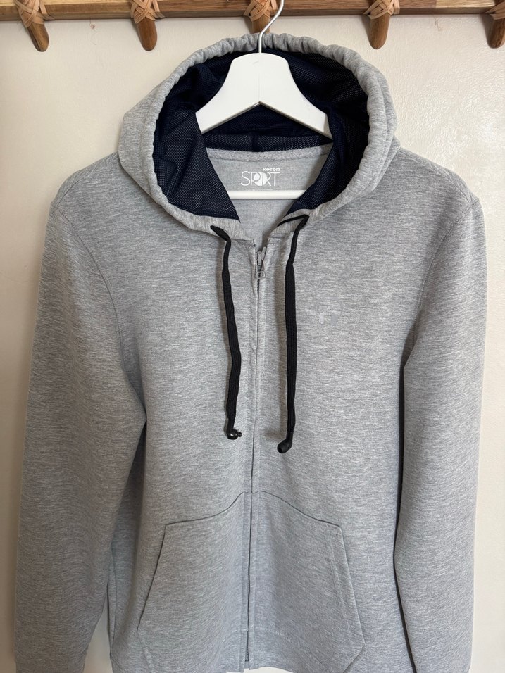 KOTON, Gri Kapüşonlu Sweatshirt - Görsel 3