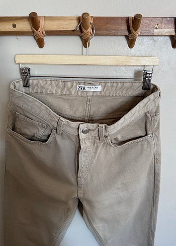 ZARA, Bej Denim Pantolon - Görsel 2