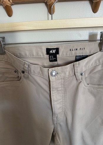 H&M, Bej Slim Fit Pantolon - Görsel 2