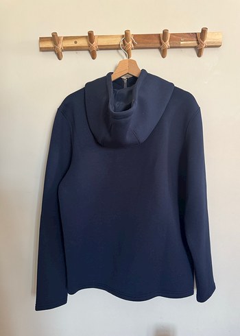 MANGO, Lacivert Fermuarlı/Kapüşonlu Erkek Sweatshirt - Görsel 4