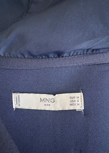MANGO, Lacivert Fermuarlı/Kapüşonlu Erkek Sweatshirt - Görsel 5