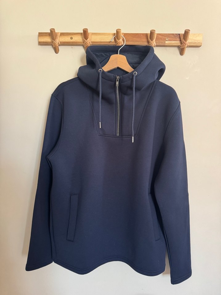 MANGO, Lacivert Fermuarlı/Kapüşonlu Erkek Sweatshirt - Görsel 3