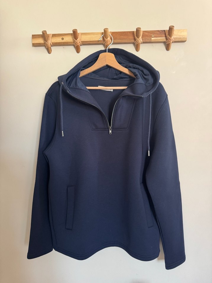 MANGO, Lacivert Fermuarlı/Kapüşonlu Erkek Sweatshirt - Görsel 2