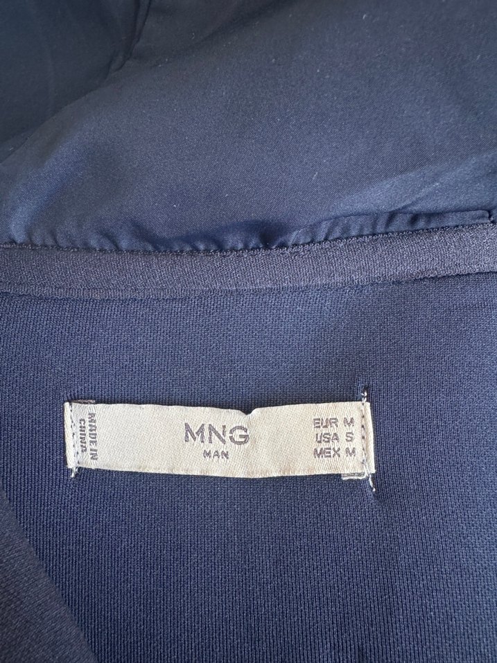 MANGO, Lacivert Fermuarlı/Kapüşonlu Erkek Sweatshirt - Görsel 5
