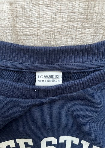 Çocuk Lacivert Baskılı Pamuklu Sweatshirt - Görsel 2