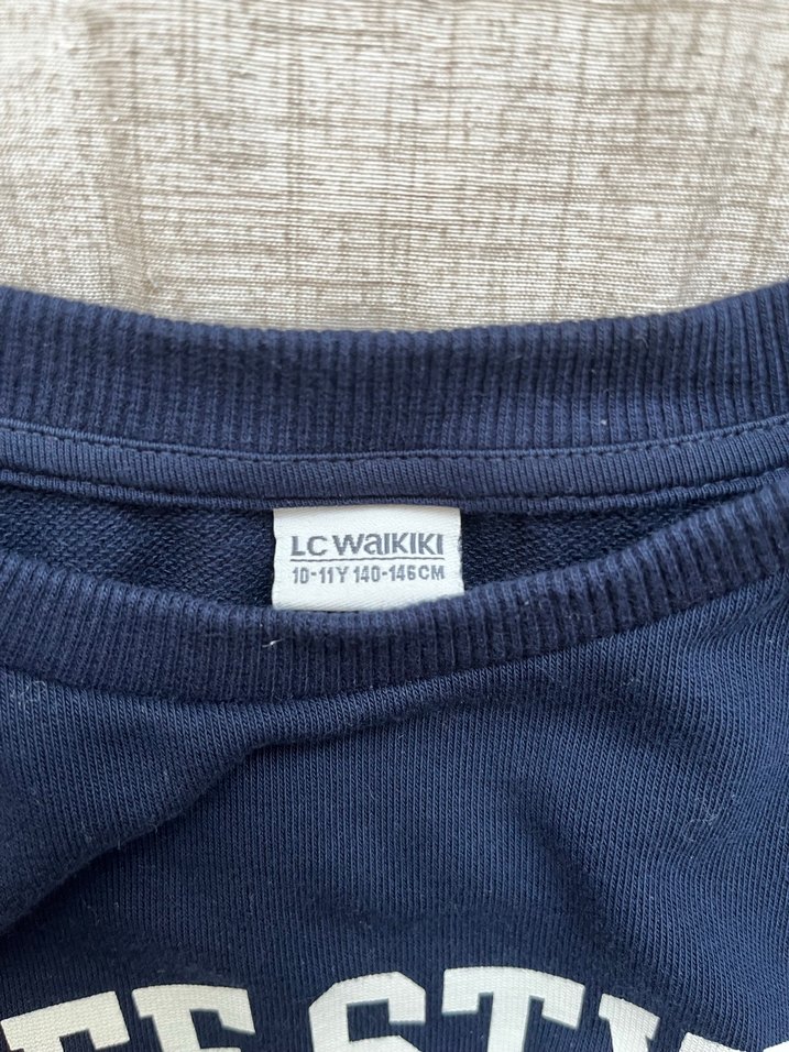 Çocuk Lacivert Baskılı Pamuklu Sweatshirt - Görsel 2