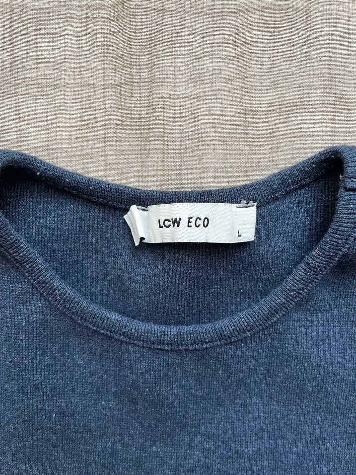 Lacivert  Kısa Kollu Basic Kadın Tişört - Görsel 2