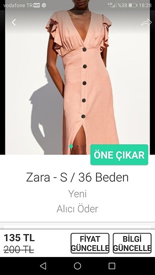 Zara günlük elbise 