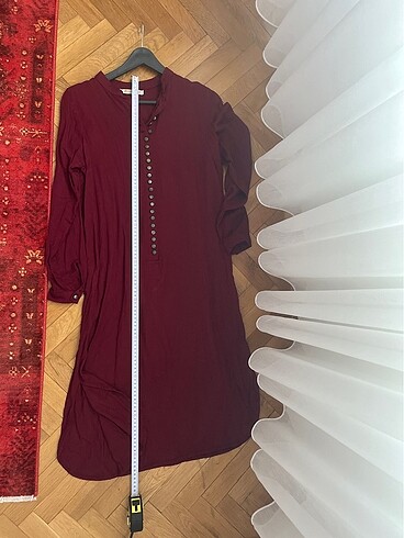40 Beden bordo Renk Bordo Tunik Gömlek