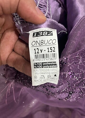 12-13 Yaş Beden mor Renk Abiye