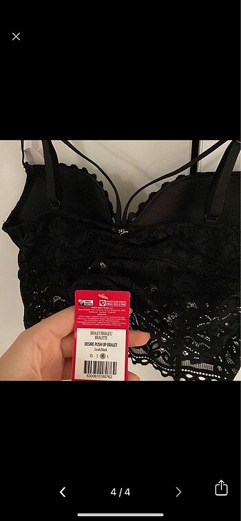 m Beden siyah Renk Penti bralet